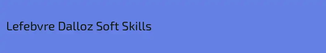 Lefebvre Dalloz Soft Skills